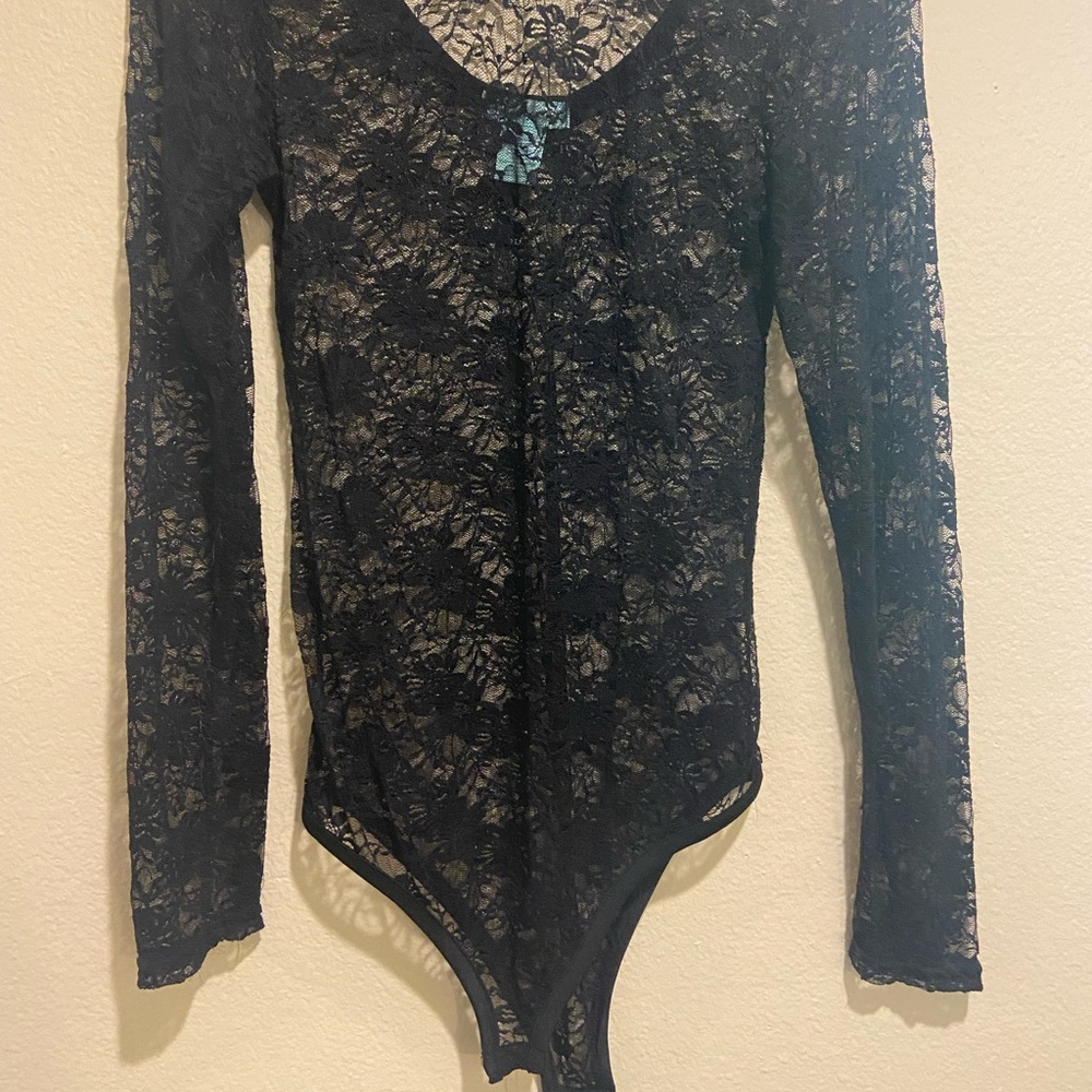 Black lace bodysuit